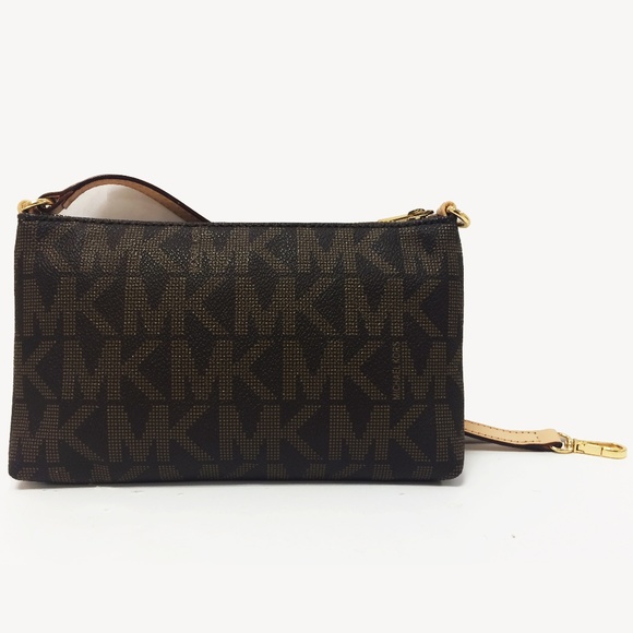 Michael by Michael Kors PVC Brown Monogram Wristlet - Picture 7 of 7